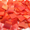Campfire Red-Orange Stained Glass Mosaic Tiles