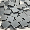 Charcoal Gray Opal Stained Glass Mosaic Tiles COE 96