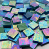 NEW Dark Blue & Green Opal Iridescent Stained Glass Mosaic Tiles