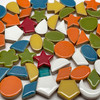 NEW Star, Moon, Flower, Heart, Etc Multicolor Ceramic Tile Mix 100g