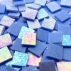 NEW Superior Blue Opal Luminescent Stained Glass Mosaic Tiles COE 96