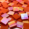 NEW Roman Red Opal Luminescent Stained Glass Mosaic Tiles COE 96