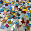 Iridescent/Luminescent 1/2" Mix Stained Glass Mosaic Tiles (1 lb)