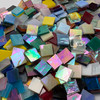 Iridescent/Luminescent 1/2" Mix Stained Glass Mosaic Tiles (1 lb)