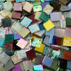 Iridescent/Luminescent 1/2" Mix Stained Glass Mosaic Tiles (1 lb)