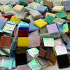 Iridescent/Luminescent 1/2" Mix Stained Glass Mosaic Tiles (1 lb)