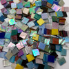 Iridescent/Luminescent 1/2" Mix Stained Glass Mosaic Tiles (1 lb)