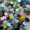 Iridescent/Luminescent 1/2" Mix Stained Glass Mosaic Tiles (1 lb)