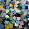 Iridescent/Luminescent 1/2" Mix Stained Glass Mosaic Tiles (1 lb)
