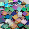 NEW Iridescent/Luminescent 1/2" Mix Stained Glass Mosaic Tiles (1 lb)