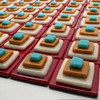 FUSED Stained Glass Tiles, 8pcs, PYRAMIDS, Set D