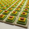 FUSED Stained Glass Tiles, 8pcs, PYRAMIDS, Set E