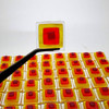 FUSED Stained Glass Tiles, 8pcs, PYRAMIDS, Set H