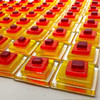 FUSED Stained Glass Tiles, 8pcs, PYRAMIDS, Set H