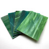 5pc Stained Glass Variety Pack, 4" x 2.75", GREEN Mix