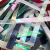 1/2 lb Stained Glass Mosaic Strips, 4" IRIDESCENT Mix