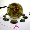 Fused Stained Glass SWIRLY Set-A, Translucent, 11pcs