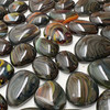 NEW 1oz Fused Stained Glass SWIRLY STONES (8-10pcs per oz)