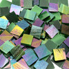 NEW Sparkling Spruce Iridescent Stained Glass Mosaic Tiles COE 96