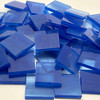GGG 3/4" x 3/4" Cobalt Blue & Clear Wispy Stained Glass Mosaic Tiles COE 96 (40 tiles)