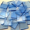 GGG 1" x 1" Sapphire Blue Translucent Stained Glass Mosaic Tiles COE 96 (25 tiles)