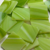 GGG 1" x 1" Sour Apple Green Stained Glass Mosaic Tiles COE 96 (25 tiles)