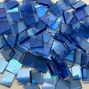 GGG 1/2" x 1/2" Light Blue Translucent Iridescent Stained Glass Mosaic Tiles COE 96 (100 tiles)