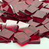 GGG 1/2" x 1/2" Ruby Red Translucent Stained Glass Mosaic Tiles COE 96 (100 tiles)