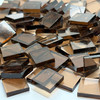 GGG 1/2" x 1/2" Bronze Translucent Stained Glass Mosaic Tiles COE 96 (100 tiles)
