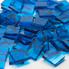 GGG 1/2" x 1/2" Blue Topaz Translucent Stained Glass Mosaic Tiles COE 96 (100 tiles)