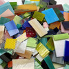 Buy 1 Get 1 FREE:  1 lb Random Jumbled Mix Stained Glass Mosaic Tiles