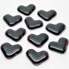 FUSED Stained Glass Tiles, HEARTS, 5pcs, Translucent