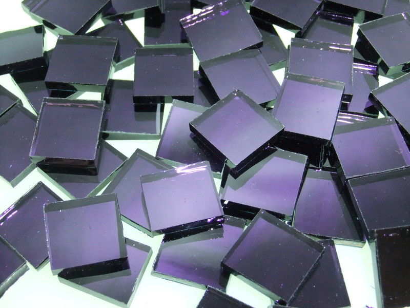 GGG Ultra Violet Purple Waterglass Mirror Stained Glass Mosaic Tiles