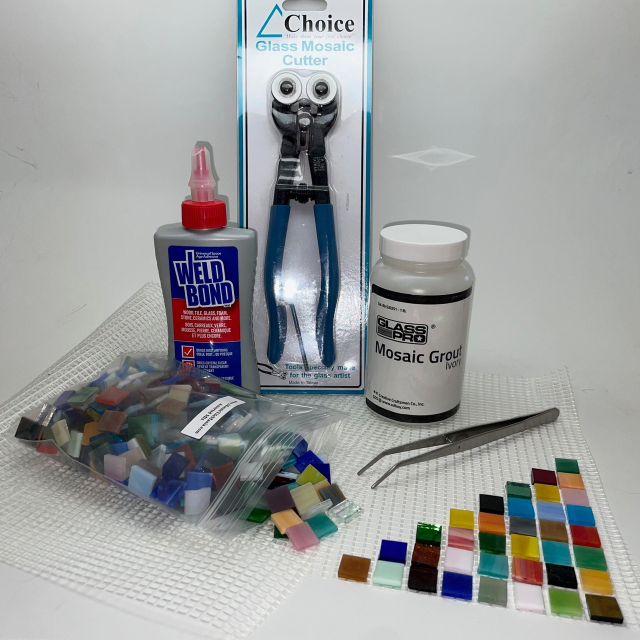 Glass Mosaic Cutter Kits With Wheeled Glass Tile Nipper, Glass