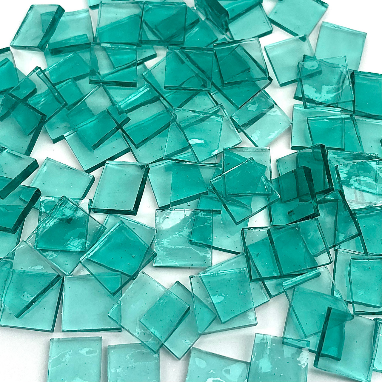 Windsor Blue English Muffle Stained Glass Mosaic Tiles Mosaic Tile Mania