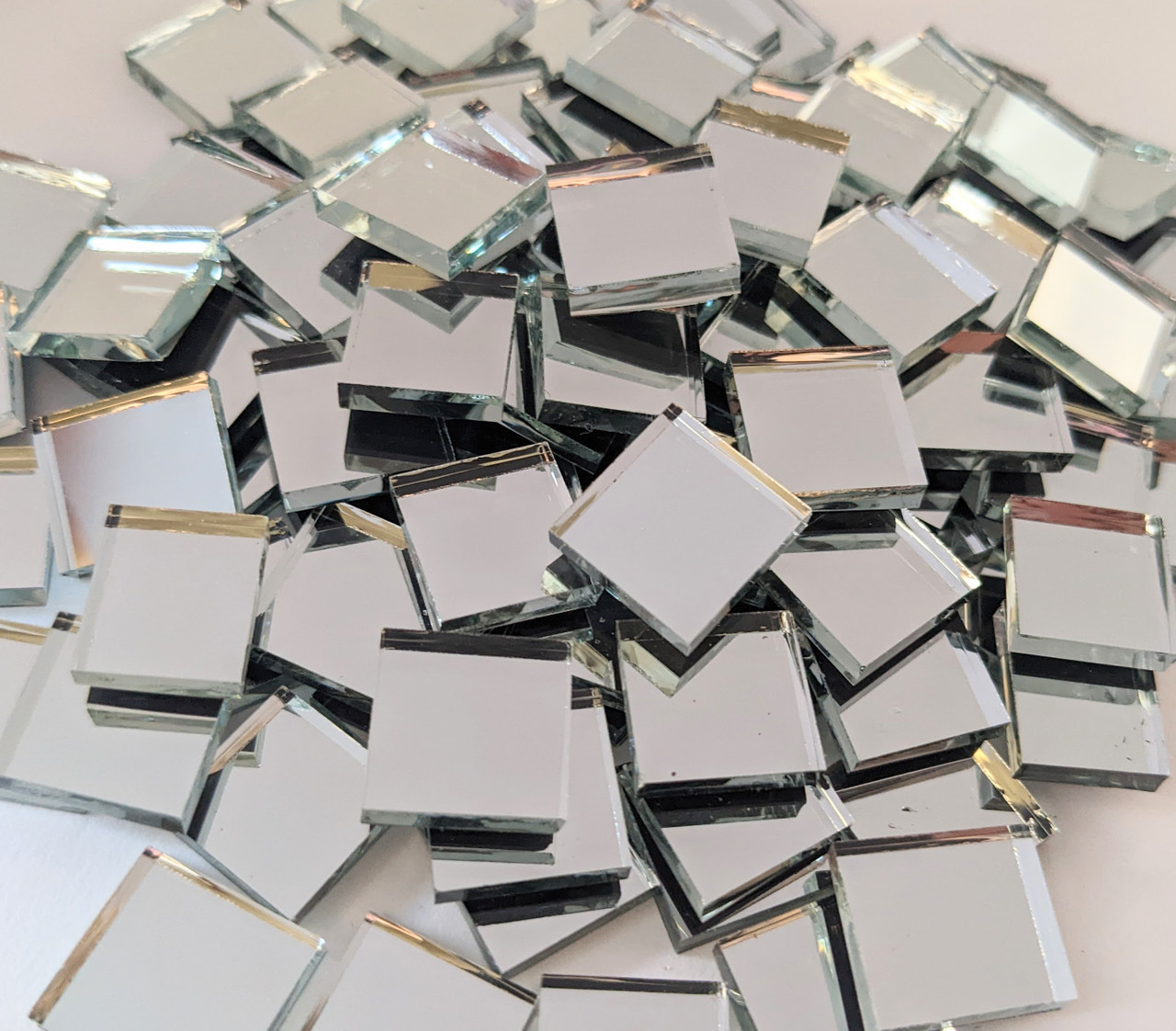 1/2" x 1/2" Disco Ball Silver Mirror Glass Mosaic Tiles (1,000 tiles)
