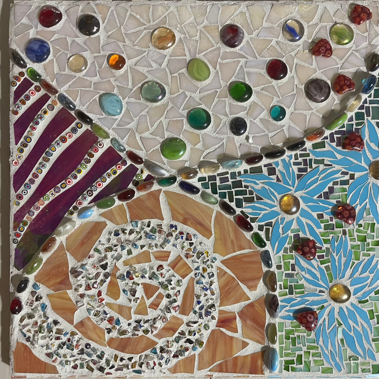 Mosaic Kit: 6 Boards (2ea), Mesh, Glue, B&W Grout - Mosaic Tile Mania
