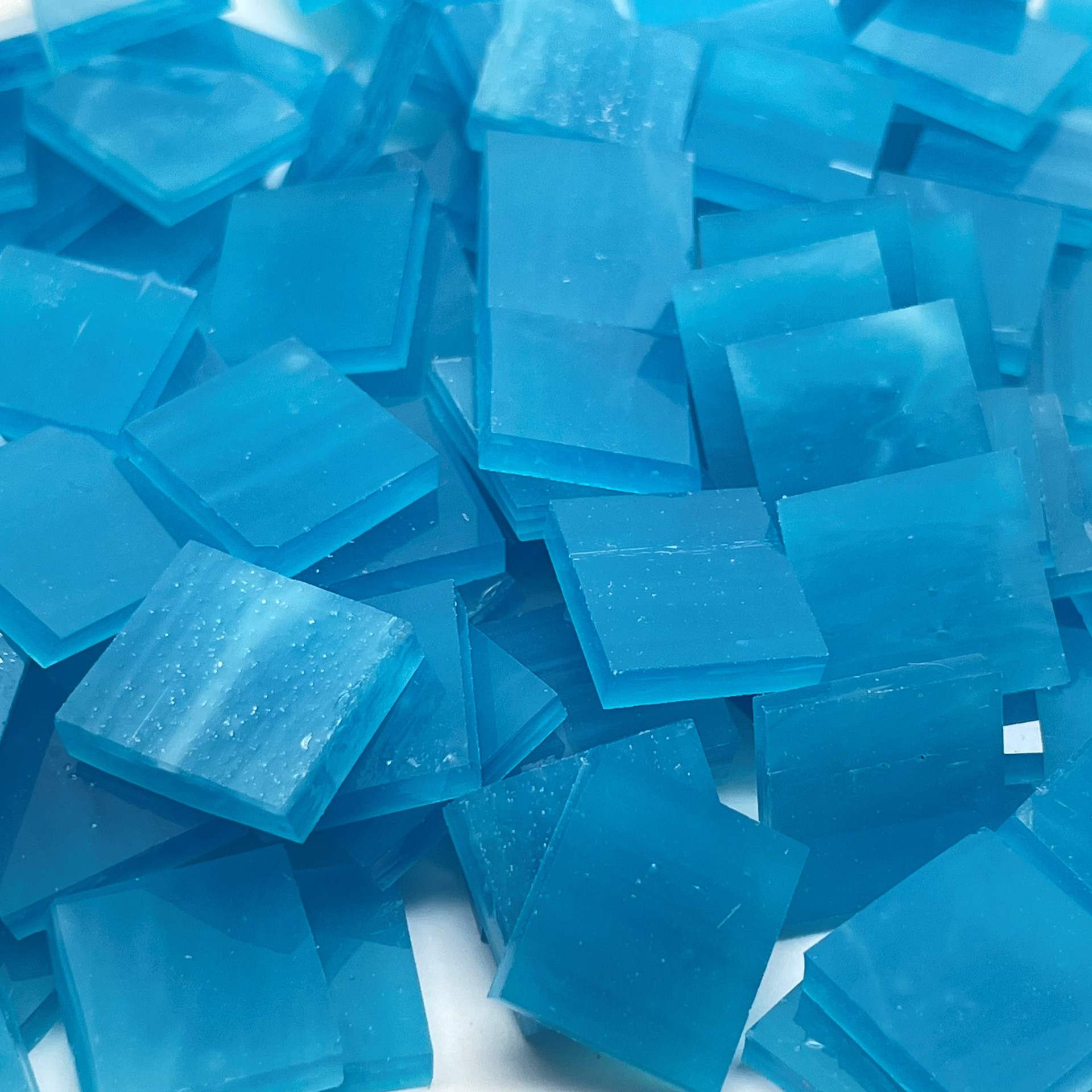 Bright Blue Wispy Stained Glass Mosaic Tiles Mosaic Tile Mania