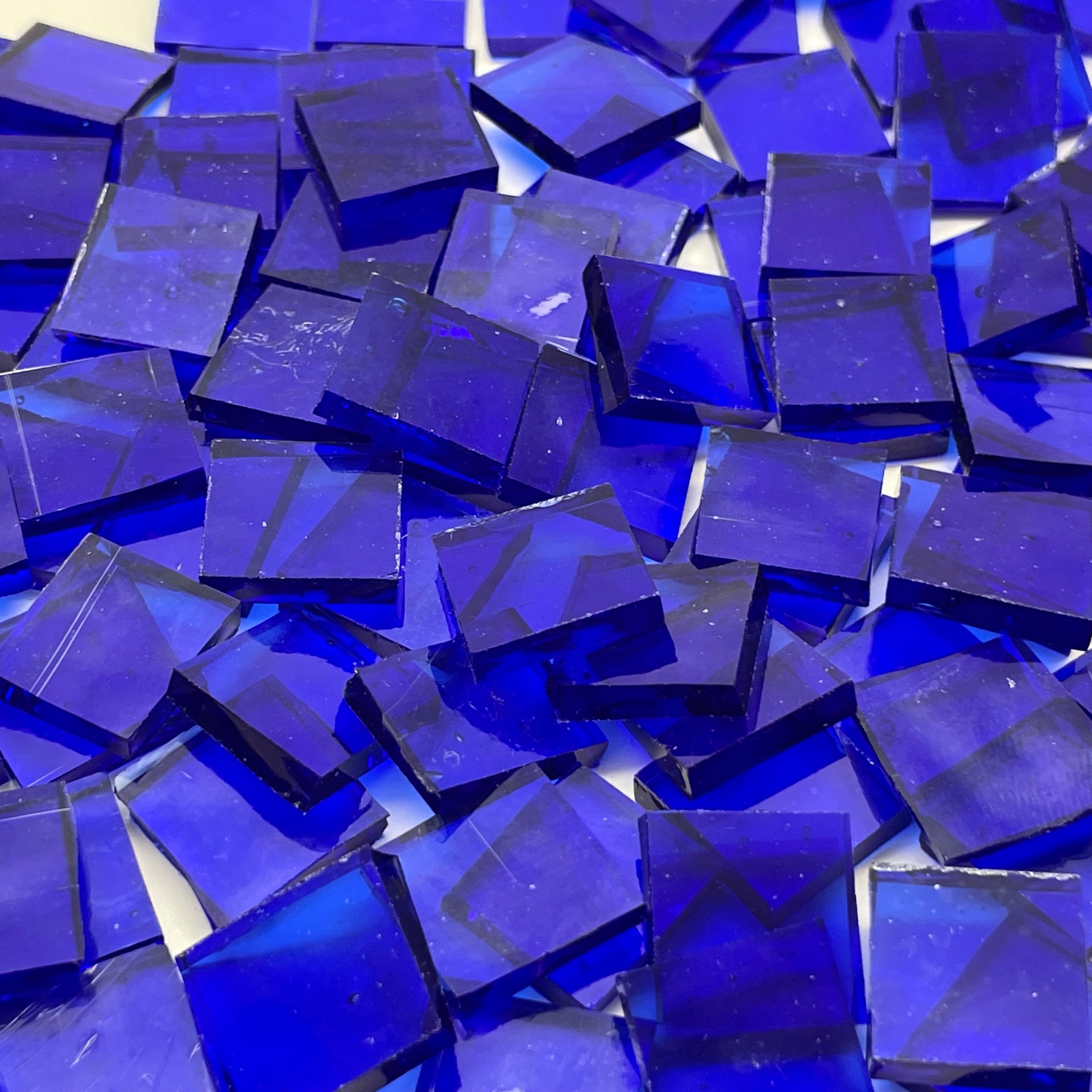 Cornflower Blue Hammered Stained Glass Mosaic Tiles Mosaic Tile Mania