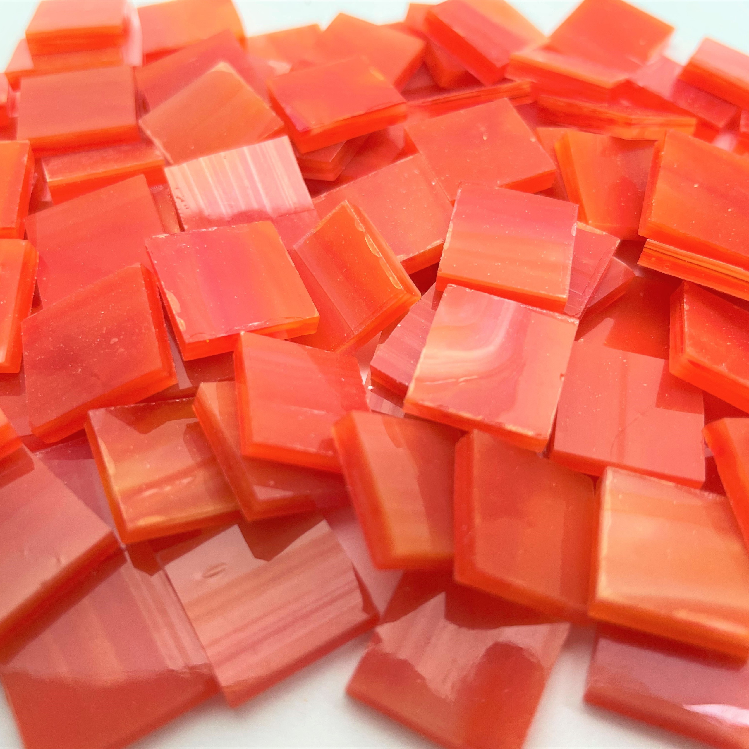 Campfire RedOrange Stained Glass Mosaic Tiles Mosaic Tile Mania