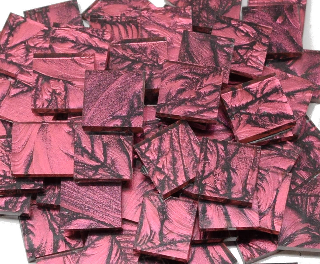 Fuchsia Van Gogh Stained Glass Mosaic Tiles - Mosaic Tile Mania