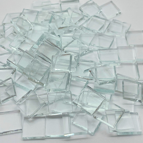 Clear Smooth Glass Mosaic Tiles, COE 96