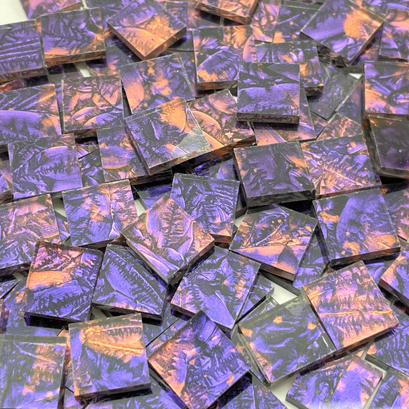 30% OFF Violet & Copper Van Gogh Stained Glass Mosaic Tiles