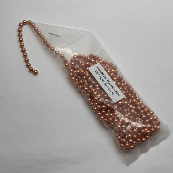 #10 Copper Ball Chain, 10 feet