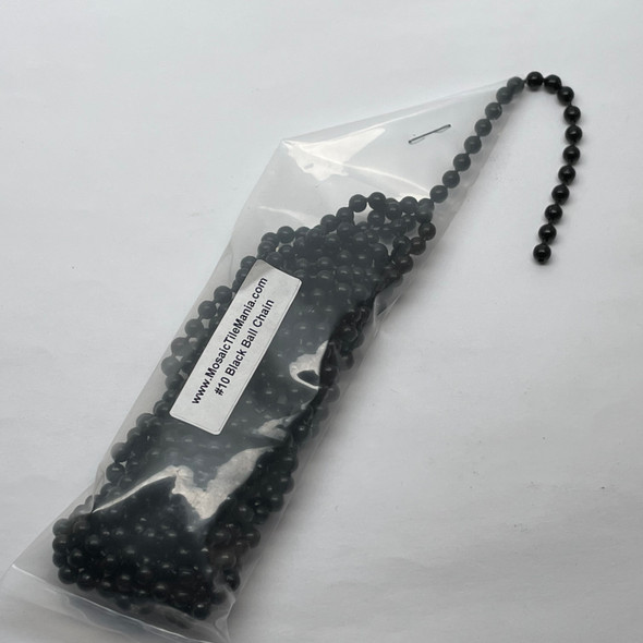 #10 Black Ball Chain, 10 feet