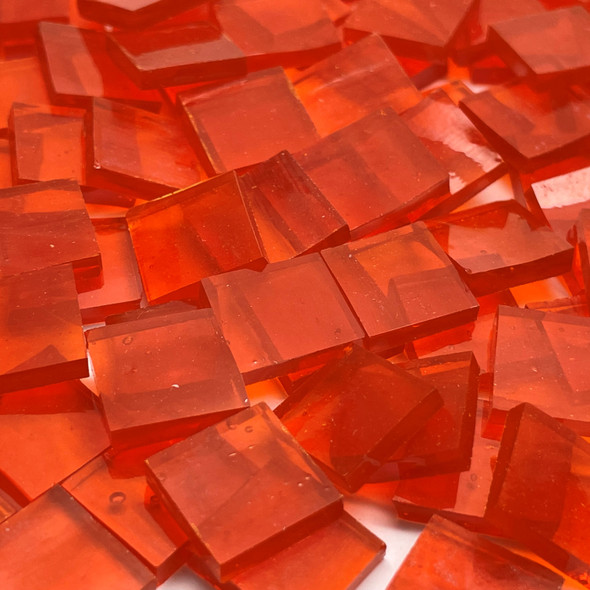 Orange Waterglass Stained Glass Mosaic Tiles
