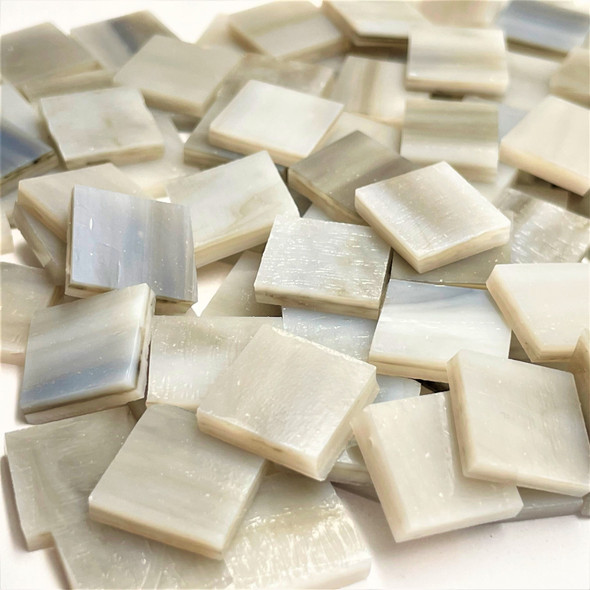 30% OFF (last one) GGG 1/2" x 3/4" Medium Gray & Brown Stained Glass Mosaic Tiles (70 tiles)