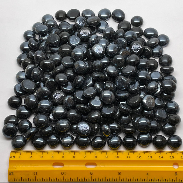 GGG CHARCOAL Glass Gems, small, 1 lb