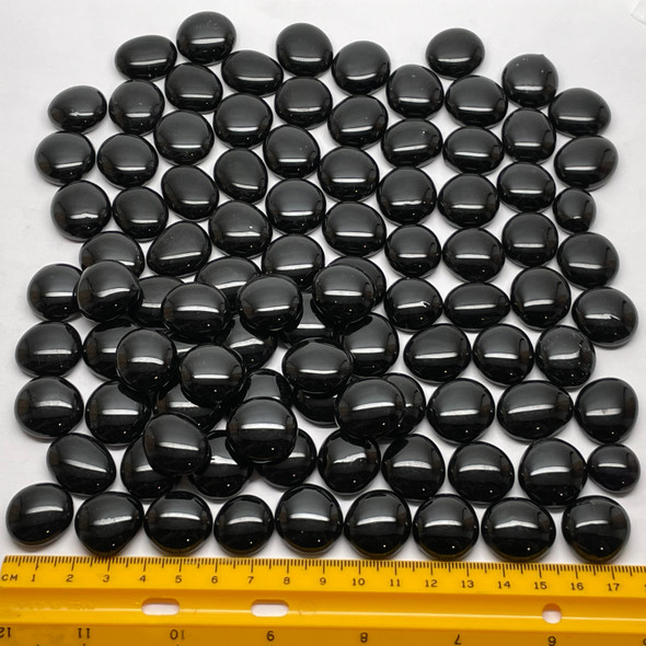 GGG BLACK Glass Gems, medium, 1 lb