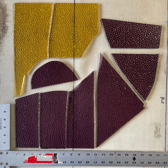 4mm Thick SCRAP GLASS Lot, 9pcs, 3.75 lbs